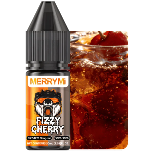 E-liquid Fizzy Cherry 30ml 5%. Płyn do e-papierosa o smaku musującej, słodkiej wiśni.