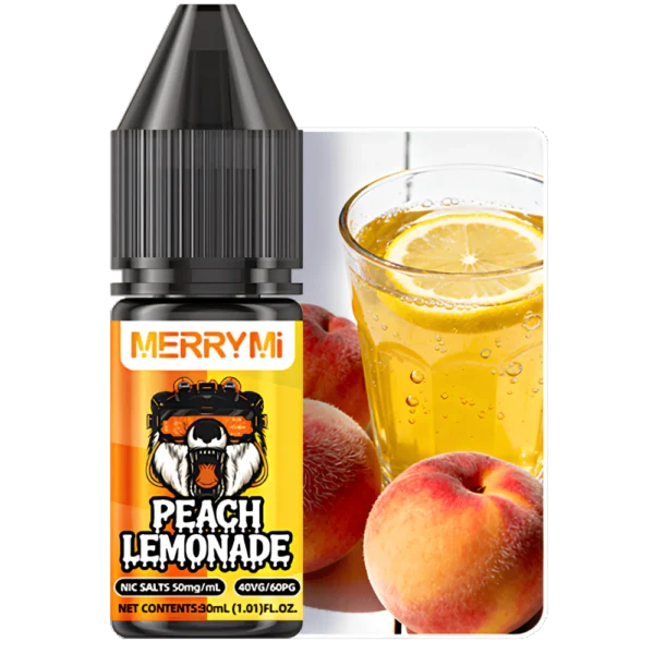 E-liquid Peach Lemonade 30ml 5% nikotyny. Płyn do e-papierosa o smaku słodkiej lemoniady brzoskwiniowej.