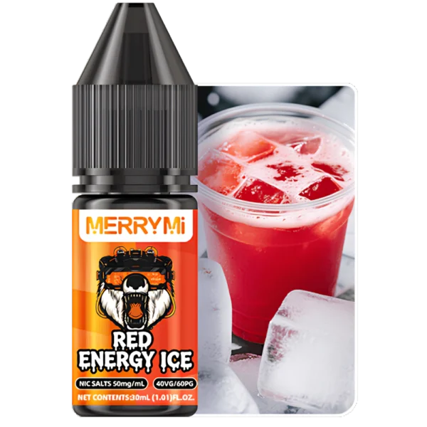 Butelka e-liquidu Red Energy Ice 30ml o mocy 5%. Płyn do e-papierosa o smaku napoju energetycznego z chłodzikiem.
