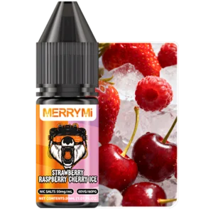 E-liquid Strawberry Raspberry Cherry Ice 30ml 5%. Płyn do e-papierosa: truskawka, malina, wiśnia z lodem.