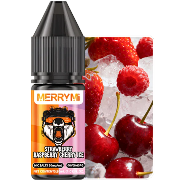 E-liquid Strawberry Raspberry Cherry Ice 30ml 5%. Płyn do e-papierosa: truskawka, malina, wiśnia z lodem.