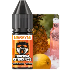 E-liquid Tropical Citrus Fizz 30ml 5% nikotyny. Płyn do e-papierosa o smaku musujących owoców tropikalnych i cytrusów.